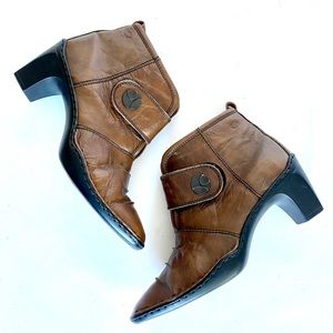 Josef Seibel brown pleated detail Ankle-high boots